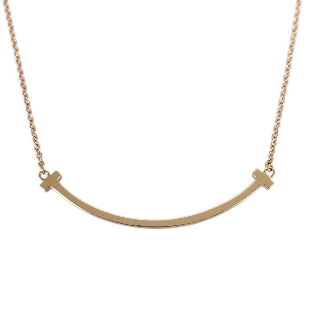 TIFFANY&Co. T Smile Small Rose gold Necklace